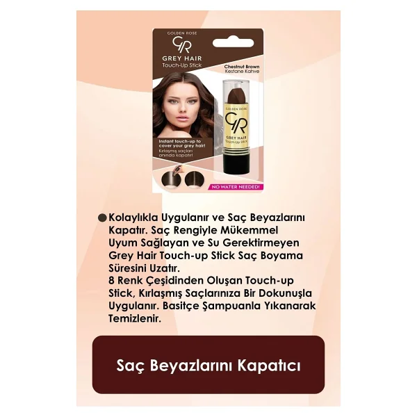 Golden Rose Grey Hair Kahverengi Stick Saç Boyası - Görsel 3
