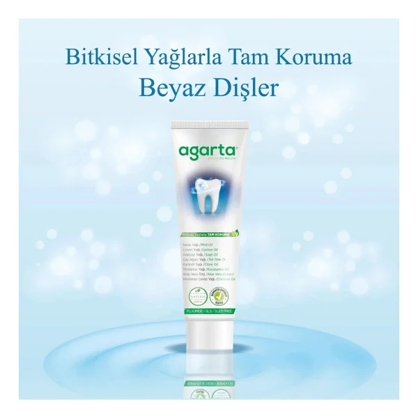 Agarta Doğal Bitki Özlü Tam Koruma Beyazlatıcı 100 Ml 3 Adet Florürsüz Diş Macunu - Görsel 6