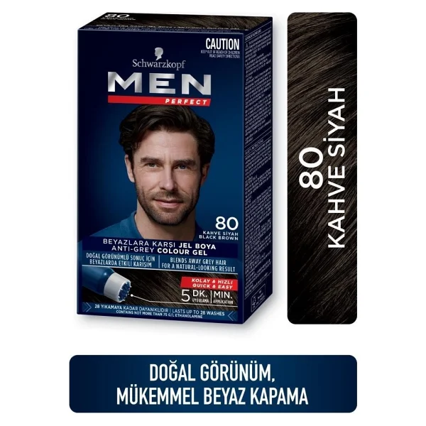 Men Perfect 80 Kahve Siyah Erkek Saç Boyası - Görsel 2