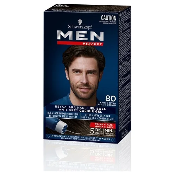 Men Perfect 80 Kahve Siyah Erkek Saç Boyası - Görsel 3
