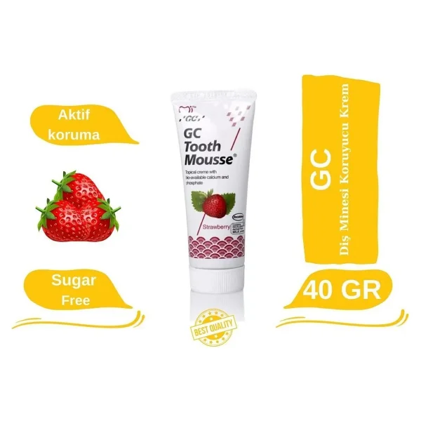 Gc Tooth Mousse Çilekli 40 Gr Diş Minesi Koruyucu Krem - Görsel 9