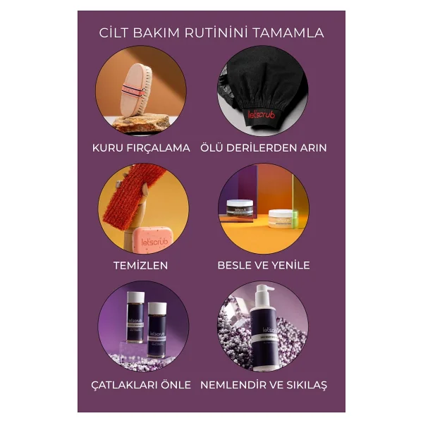 Let'scrub 1 Adet Ekru Banyo Duş Kesesi Peeling Eldiveni %100 Floş Ipek Normal Ciltler Için - Görsel 10
