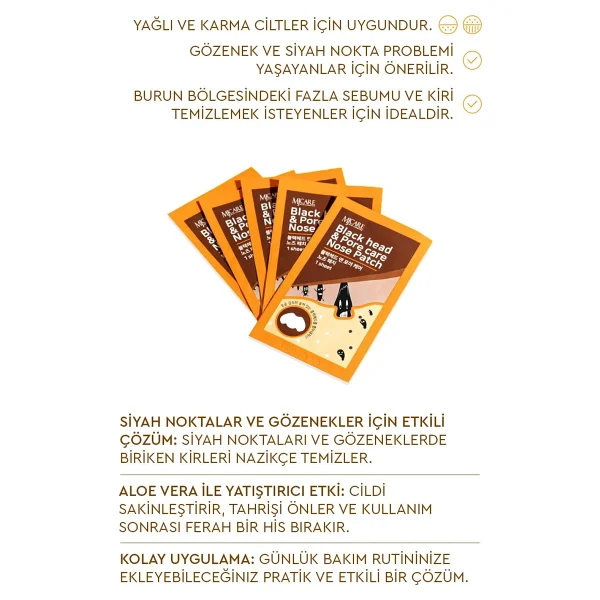 Mjcare Nose Pack Siyah Nokta Ve Gözenek İçin Temizleyici Burun Bandı 10 Adet - Görsel 5