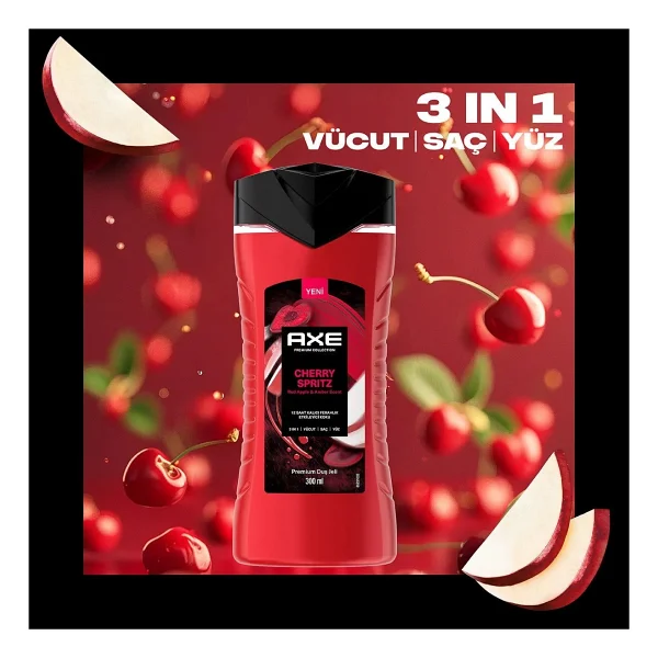 Axe Premium Collection Cherry Spritz 3 İn 1 300 Ml 3 Adet Duş Jeli - Görsel 7