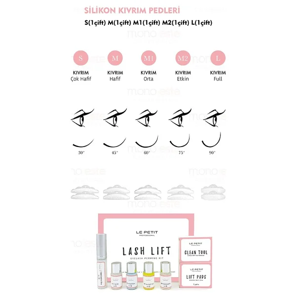 Le Petit Professional Lash Lift Kirpik Lifting Perma Full Set - Görsel 2