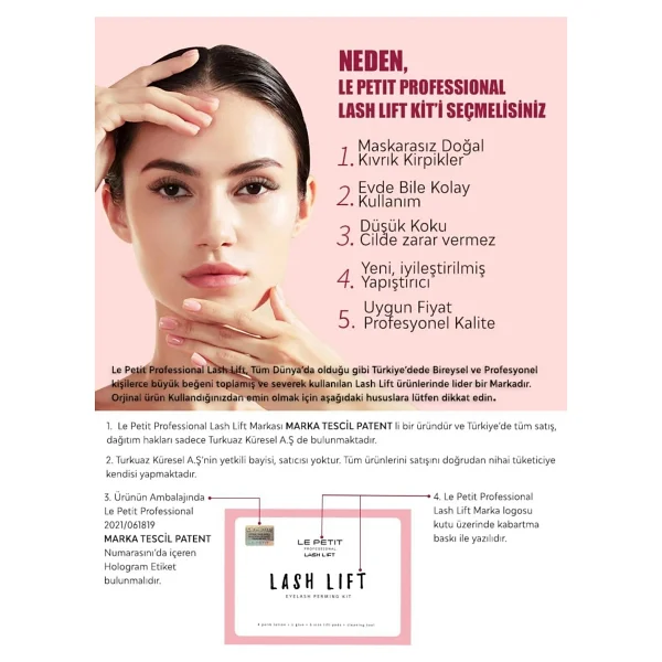 Le Petit Professional Lash Lift Kirpik Lifting Perma Full Set - Görsel 6