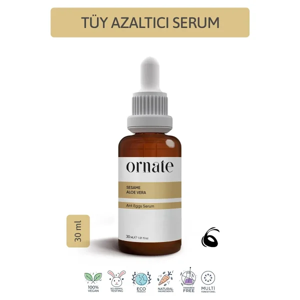 Ornate Karınca Yumurtası Yağlı Tüy Azaltıcı Ve Dökücü Serum 30ml %5 Formic Acid + %10 Aloe Vera - Görsel 5