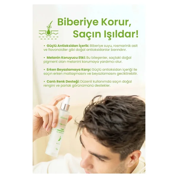 Bade Natural Saf Biberiye Suyu Saç Toniği 30 Ml - Görsel 7