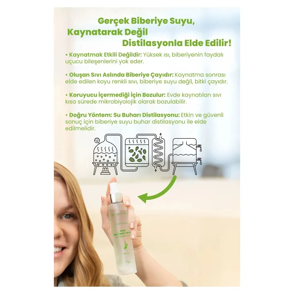 Bade Natural Saf Biberiye Suyu Saç Toniği 30 Ml - Görsel 8