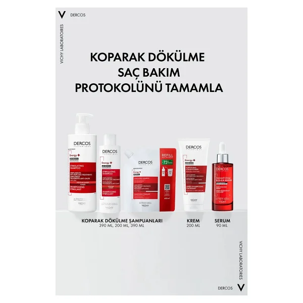 Vichy Dercos Energy+ 400 Ml 2 Adet Saç Dökülmesine Karşı Şampuan - Görsel 10