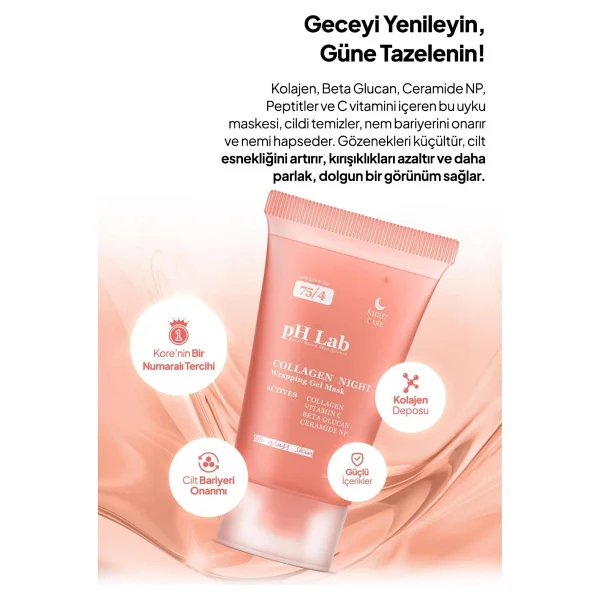 Ph Lab Collagen Soyulabilir Gece Yüz Maskesi 50 Ml - Görsel 7