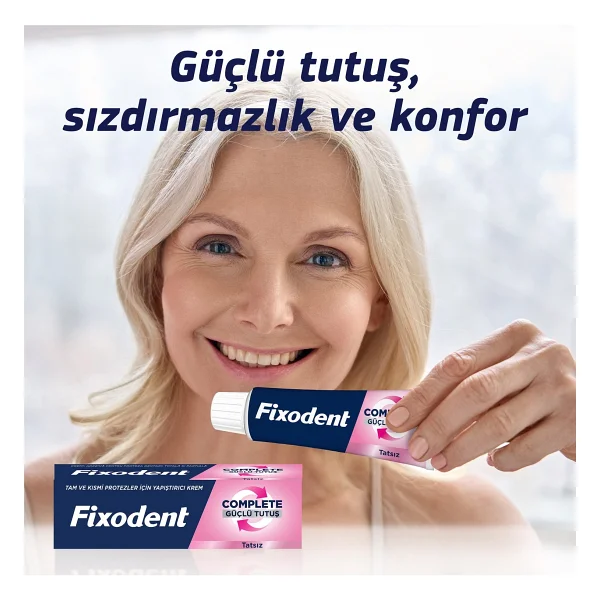 Fixodent Complete Güçlü Tutuş Aromasız 47 Gr Protez Diş Yapıştırıcı - Görsel 6