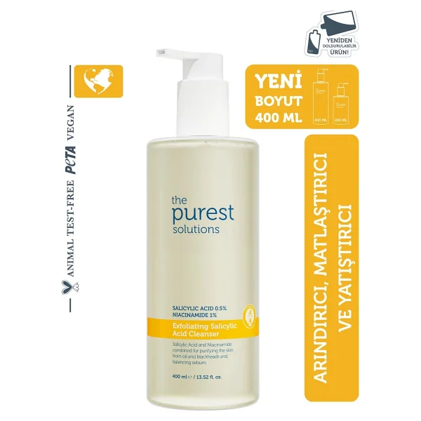 The Purest Solutions Exfoliating Salisilik Asit 400 Ml Yüz Temizleme Jeli - Görsel 6