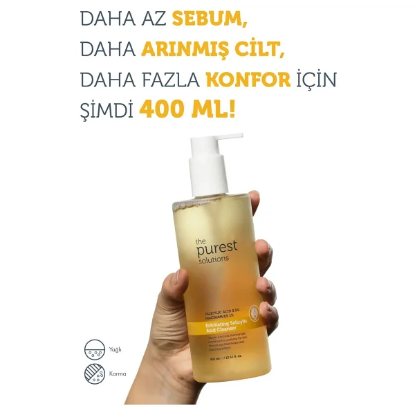 The Purest Solutions Exfoliating Salisilik Asit 400 Ml Yüz Temizleme Jeli - Görsel 7
