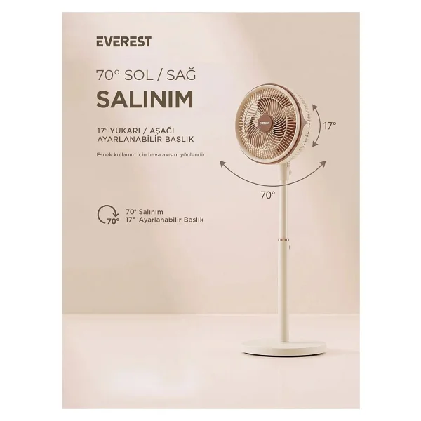 Everest Olympos Fan13 Retro Ayaklı Vantilatör - Görsel 6