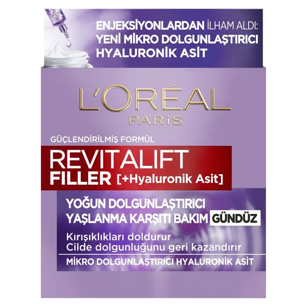 L'oreal Paris Revitalift Filler Yoğun Dolgunlaştırıcı 50 Ml Yaşlanma Karşıtı Gündüz Kremi - Görsel 3