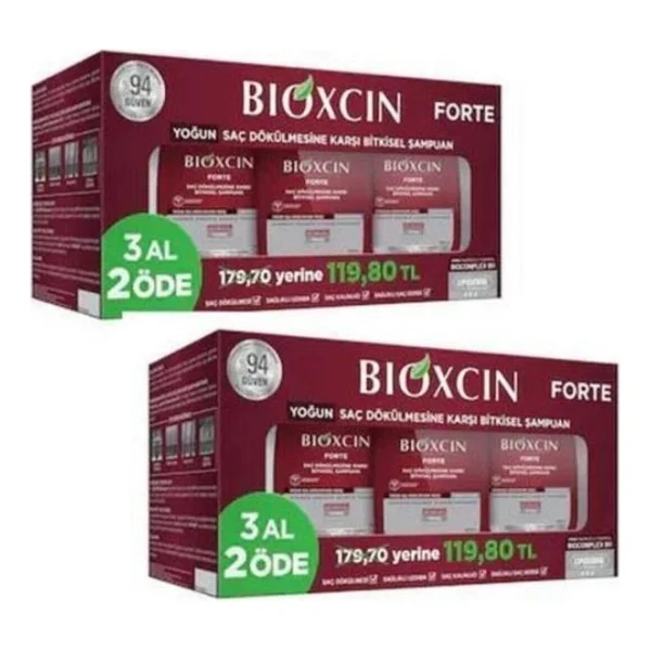 Bioxcin Forte Şampuan - Yoğun Saç Dökülmesine Karşı Canlandırıcı Etki, 3'lü Set, Bitkisel Formül, Paraben İçermez - 1 - Görsel 10