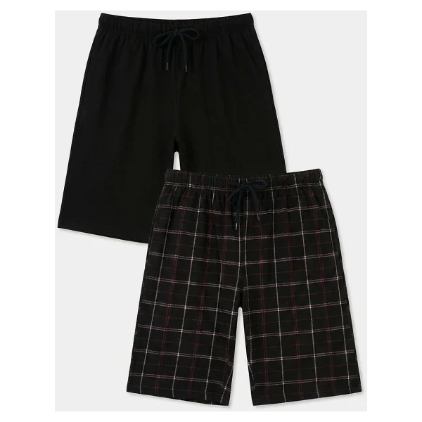 Buratti Pamuklu Regular Fit Bağlamalı Cepli 2'li Pijama Paket Şort Erkek Şort 6574004s2 Lacivert-Siyah-Bordo - Görsel 9