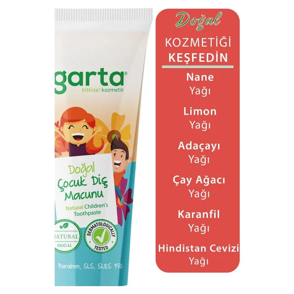 Agarta 75 Ml X 2 Adet Doğal Çocuk Diş Macunu - Görsel 5