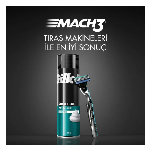 Gillette Hassas 200 ml Tıraş Köpüğü Cilt Koruyucu Özellikleri ile Ferahlatıcı Etki - Görsel 8