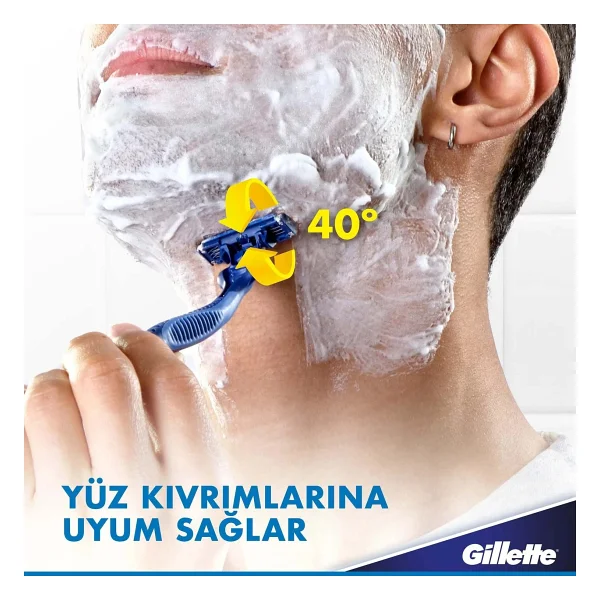Gillette Blue3 Comfort Kullan At Tıraş Bıçağı 12 Adet 9+3 Hassas Cilt Dostu Ergonomik Tasarım - Görsel 5