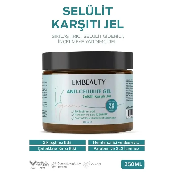 Embeauty İnceltici Sıkılaştırıcı 250 Ml Selülit Kremi - Görsel 5