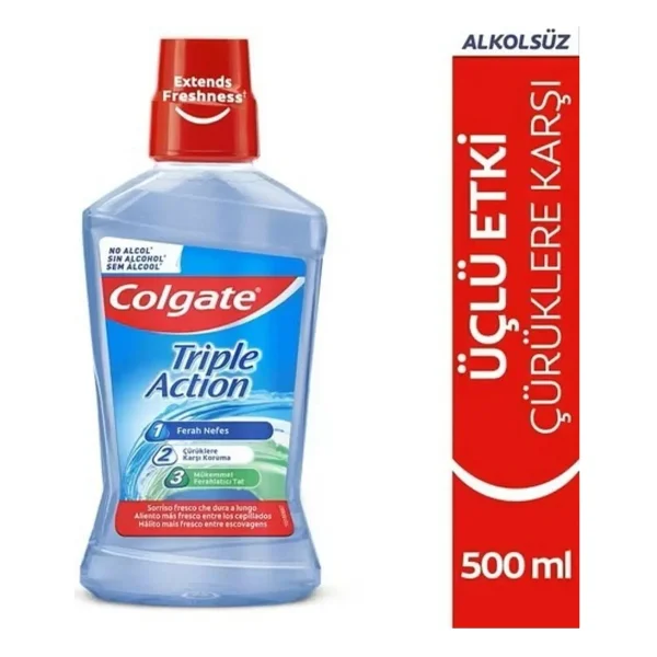 Colgate Triple Action Üçlü Etki 500 Ml Gargara - Görsel 2