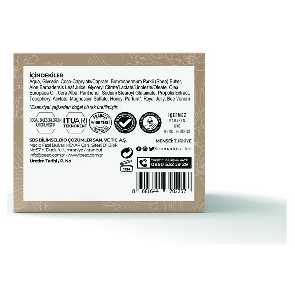 Bee'o Apibeauty Arı Zehirli Propolisli Arı Sütlü Anti Aging Yüz Bakım Kremi 50 Ml - Görsel 4