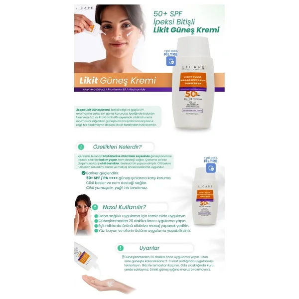 Licape Light Fluid Yüksek Koruma 50 Ml 50 Faktör Güneş Kremi - Görsel 9