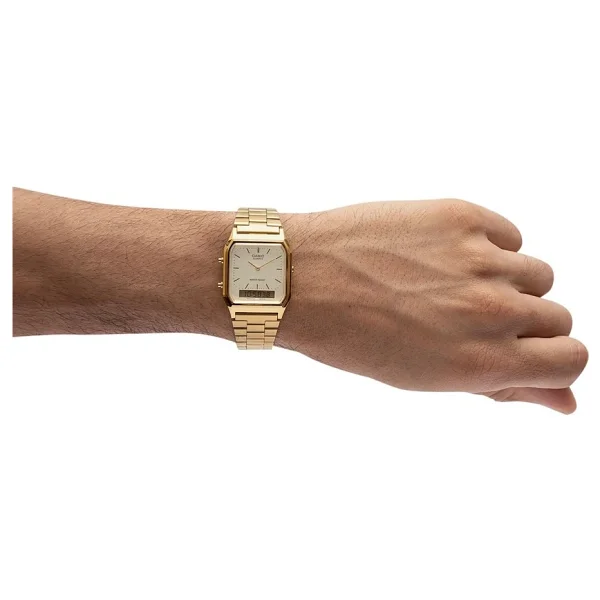 Casio Standart Aq-230ga-9dmq Çelik Kordon Altın Kol Saati - Görsel 4