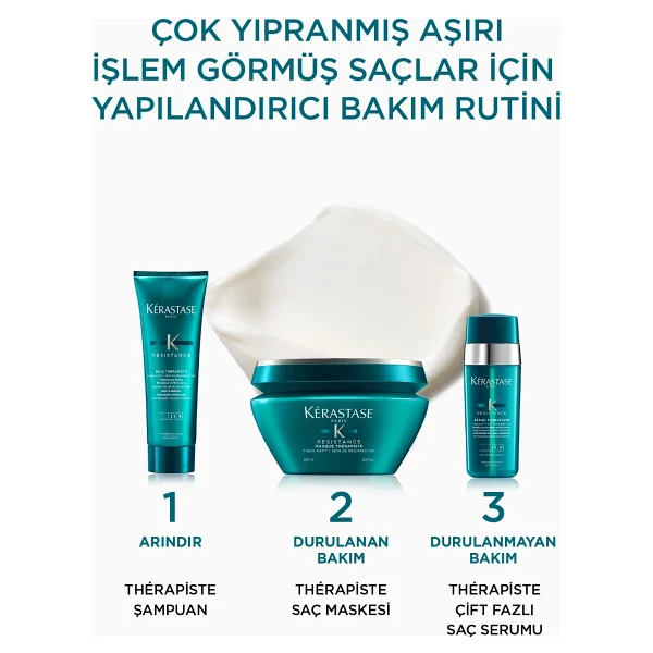 Kerastase Resistance Therapiste Çok Yıpranmış Saçlar İçin Maske 200 Ml - Görsel 9