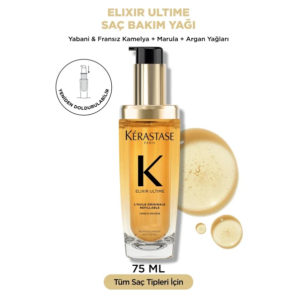 Kerastase Elixir Ultime L'huile Originale Refillable 75 Ml Saç Bakım Yağı - Görsel 2