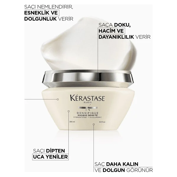 Kerastase Densifique Densite 200 Ml Dökülen Saçlara Yoğunlaştırıcı Maske - Görsel 6