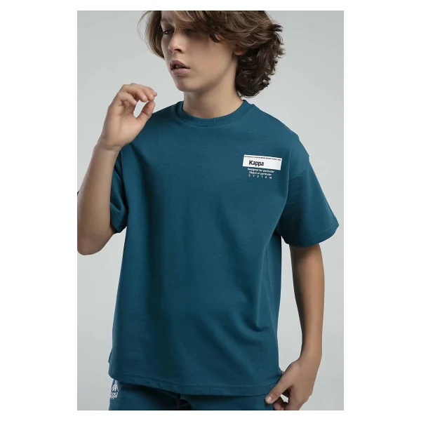 Kappa 36225 Erkek Çocuk Kısa Kollu Şortlu Pijama Takım - 5 - 6 Yaş - Petrol - Görsel 2