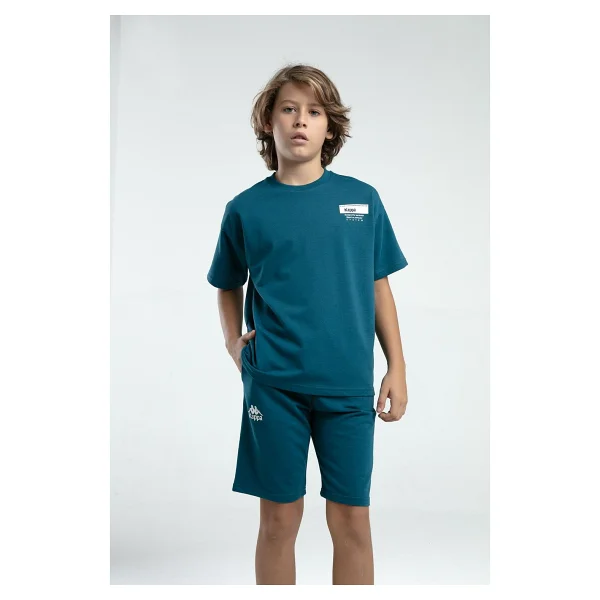 Kappa 36225 Erkek Çocuk Kısa Kollu Şortlu Pijama Takım - 5 - 6 Yaş - Petrol - Görsel 4