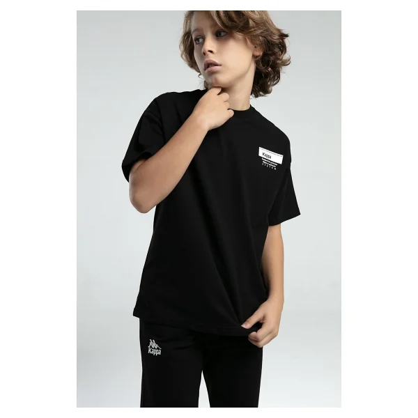 Kappa 36225 Erkek Çocuk Kısa Kollu Şortlu Pijama Takım - 5 - 6 Yaş - Siyah - Görsel 2