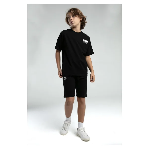 Kappa 36225 Erkek Çocuk Kısa Kollu Şortlu Pijama Takım - 5 - 6 Yaş - Siyah - Görsel 3