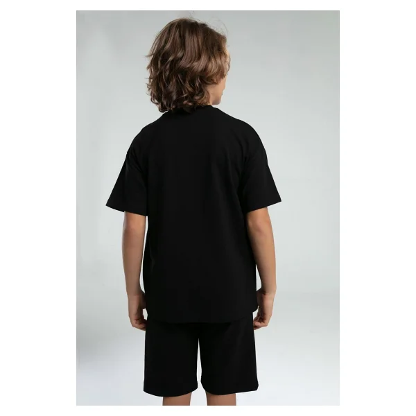 Kappa 36225 Erkek Çocuk Kısa Kollu Şortlu Pijama Takım - 5 - 6 Yaş - Siyah - Görsel 5
