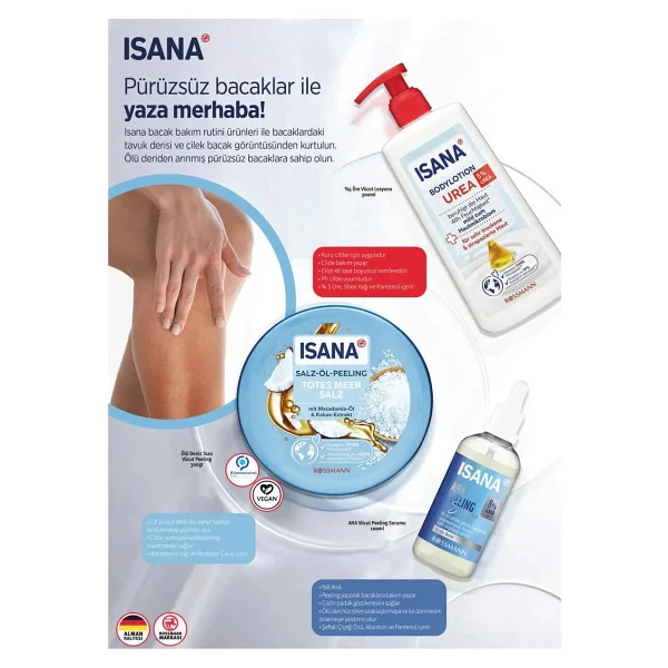 Isana Vücut Losyonu 300 Ml %5 Üre İle 48 Saat Nemlendirme Kuru Ciltler İçin Vegan - Görsel 4