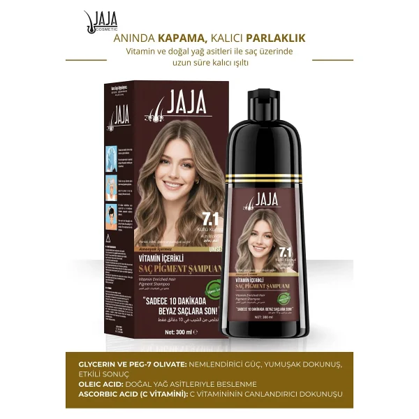 Jaja 7.1 Küllü Kumral Beyaz Kapatıcı 300 Ml Şampuan - Görsel 4