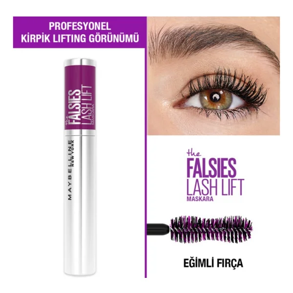 Maybelline New York Falsies Lash Lift Siyah Maskara - Görsel 5