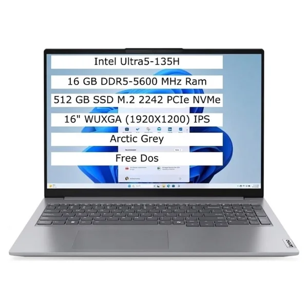 Lenovo Thinkbook 16 Gen 8 21sk00g8tx Ultra 5 135h 16 GB 512 GB SSD Arc Graphics 16" Wuxga Notebook - Görsel 4