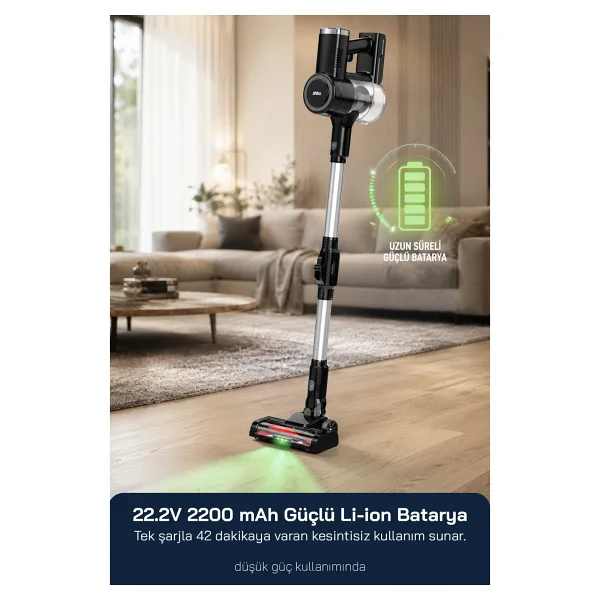 Sinbo SVC-8642 Siyah Şarjlı Dikey Süpürge - Görsel 7