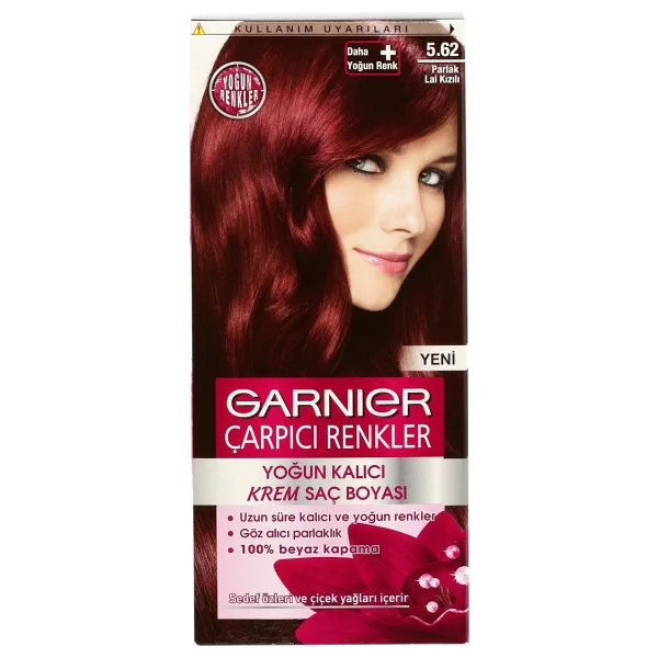 Garnier Çarpıcı Renkler 5.62 Parlak Lal Kızılı Saç Boyası - Görsel 7