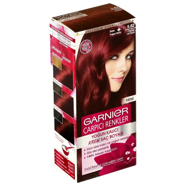 Garnier Çarpıcı Renkler 5.62 Parlak Lal Kızılı Saç Boyası - Görsel 8