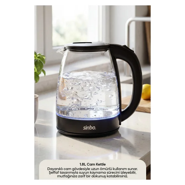 Sinbo Sk-8043 1.8 Lt 1500 W Cam Kettle - Görsel 3