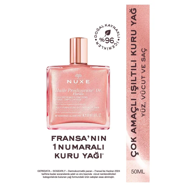Nuxe Huile Prodigieuse Or Florale 50 Ml Çok Amaçlı Parıltılı Kuru Yağ - Görsel 9