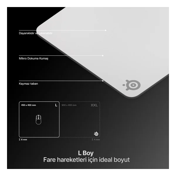 Steelseries Qck Heavy Beyaz Large Mouse Pad - Görsel 5