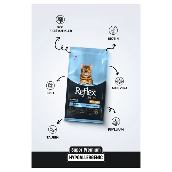 Reflex Plus Skin Care Somonlu 1.5 Kg Yetişkin Kedi Maması - Görsel 5