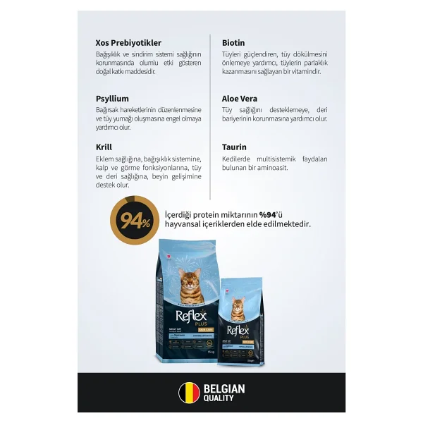 Reflex Plus Skin Care Somonlu 1.5 Kg Yetişkin Kedi Maması - Görsel 6